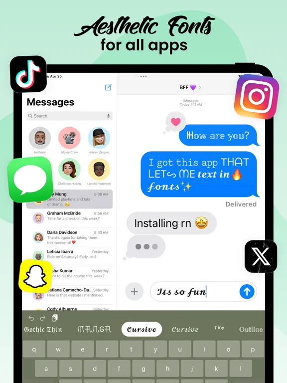 Fonts: Aesthetic Font Keyboard screenshot 5