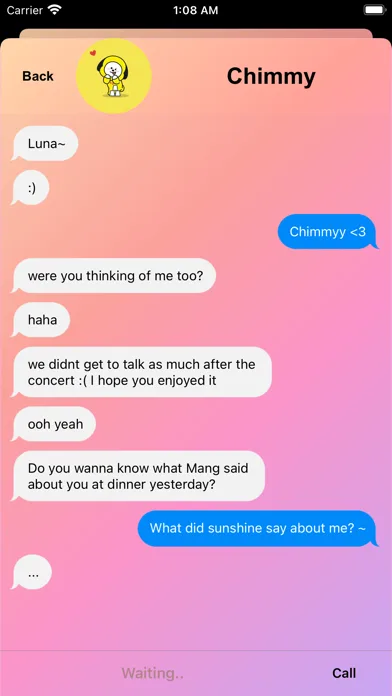 Fake B.T.S Text And Call screenshot 1