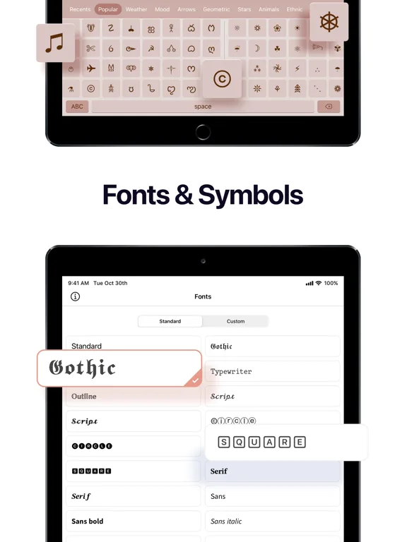 Fonts Art: Keyboard for iPhone screenshot 2