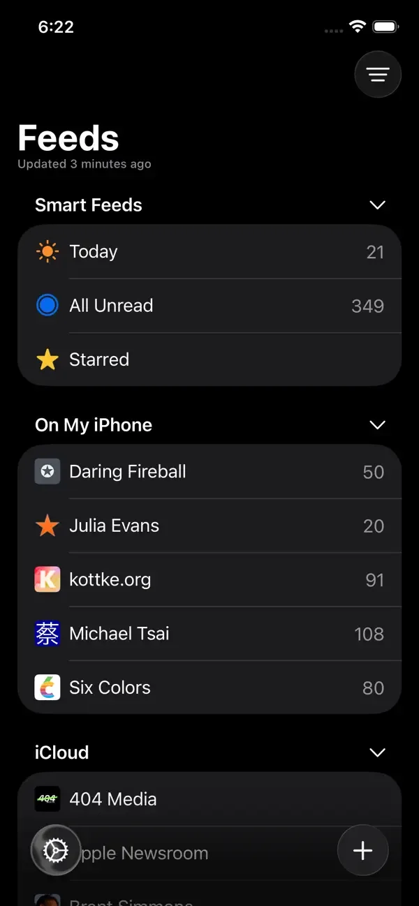 NetNewsWire: RSS Reader screenshot 1