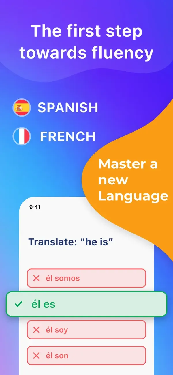 Learning Spanish Verbs, French screenshot 2