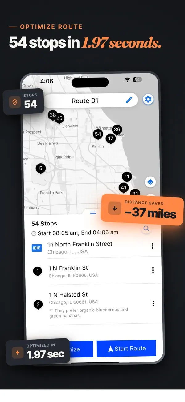 Upper: Delivery Route Planner screenshot 4