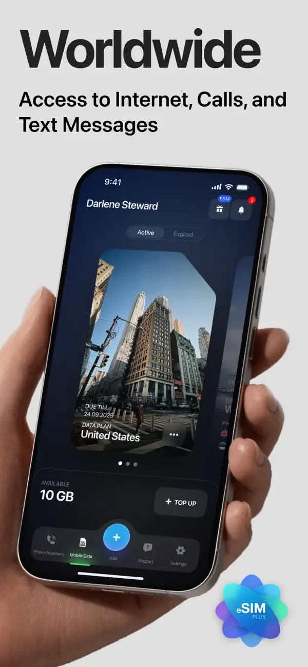eSIM Plus: Second Phone Number screenshot 1
