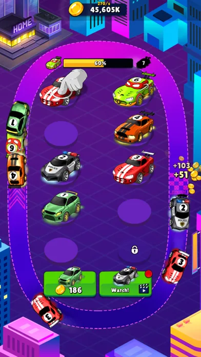 Merge Neon Cars - Merging game screenshot 2
