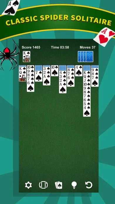 Spider Solitaire * Card Game screenshot 1