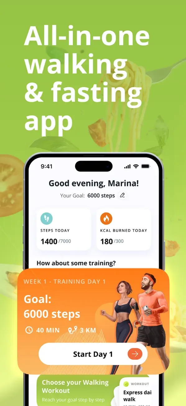NutriWalking - Step Counter screenshot 1