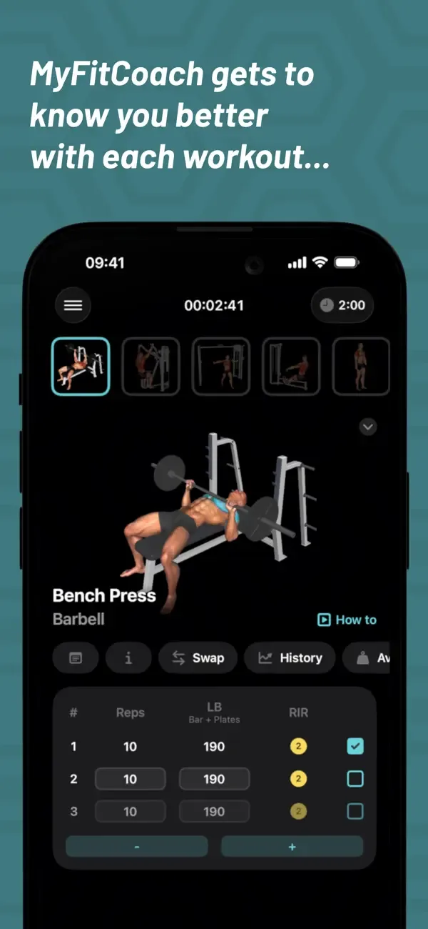 MyFitCoach - Workout Planner screenshot 3