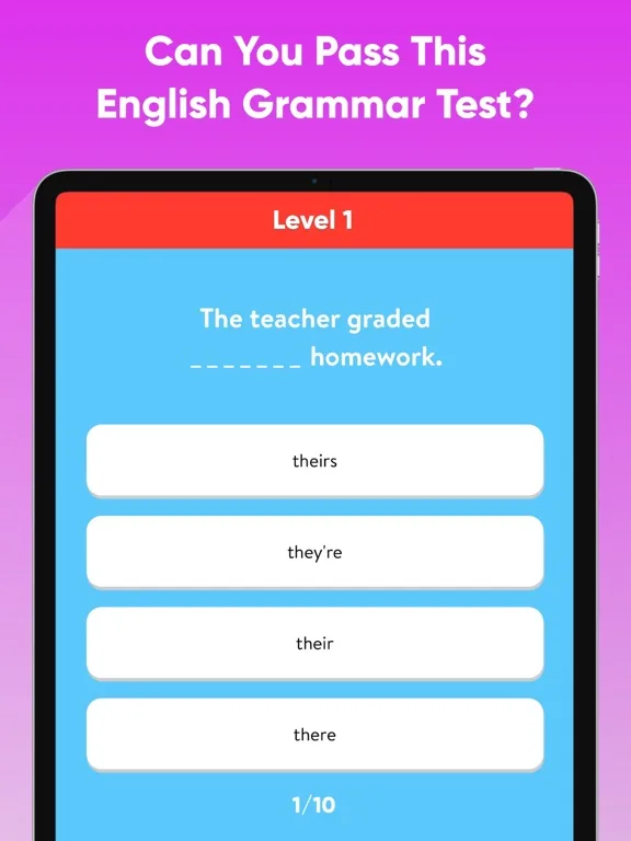 English Grammar Test Game screenshot 4