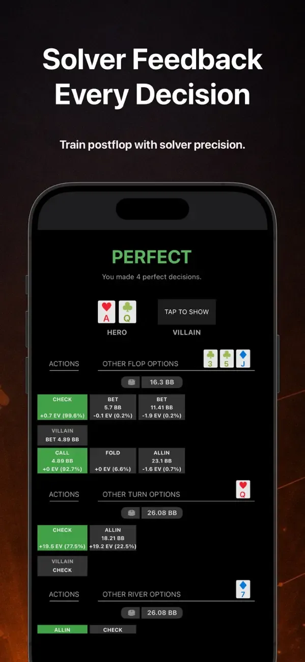 Postflop+ GTO Poker Trainer screenshot 1