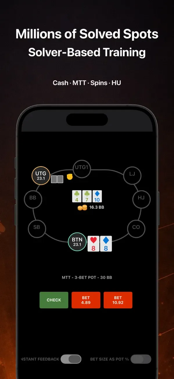 Postflop+ GTO Poker Trainer screenshot 2