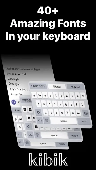 Font Keyboard - Kibik AI screenshot 1
