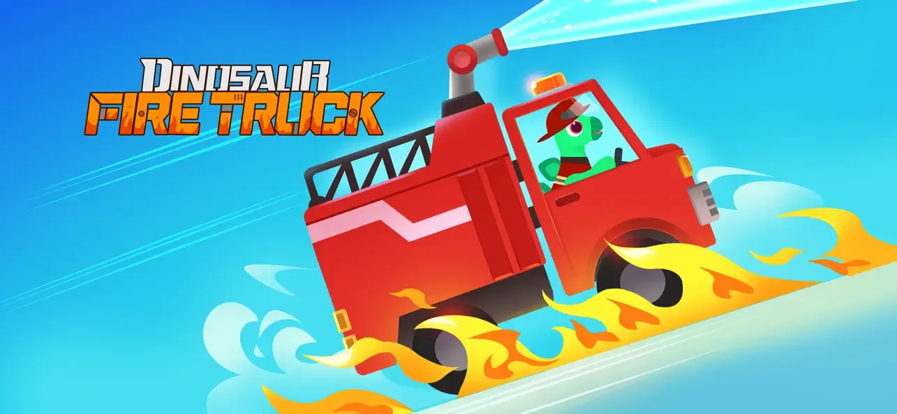 Dinosaur Fire Truck Games kids screenshot 1