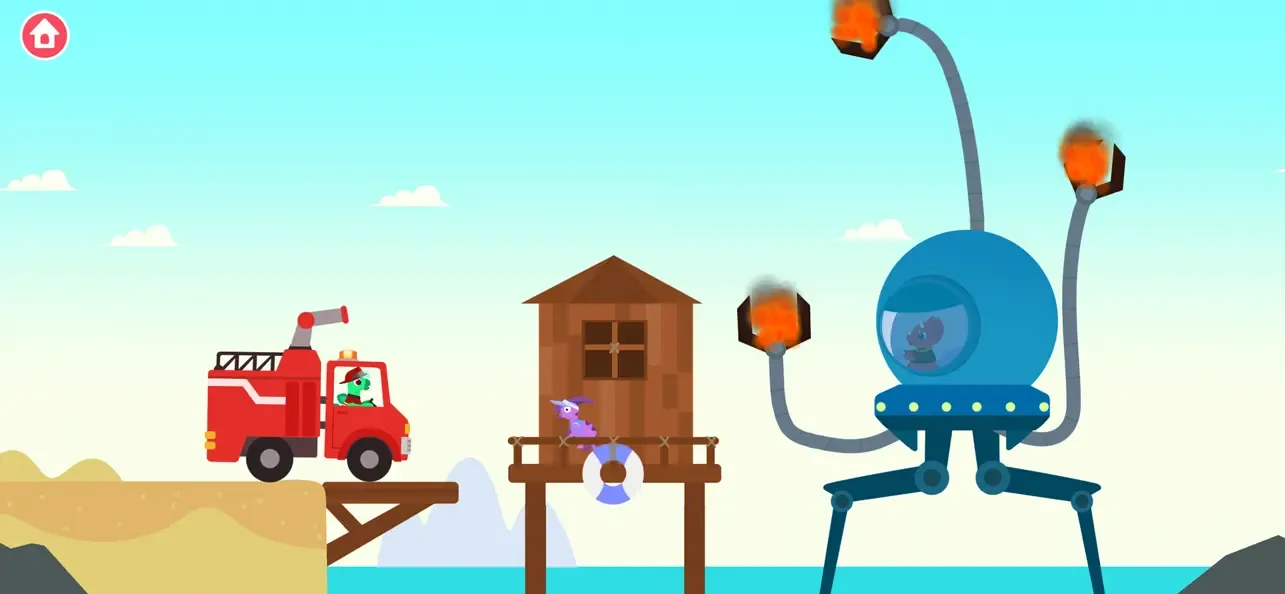 Dinosaur Fire Truck Games kids screenshot 2