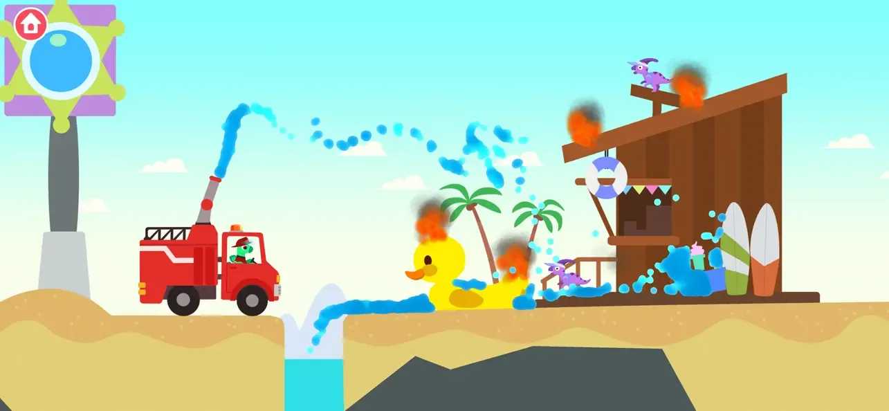 Dinosaur Fire Truck Games kids screenshot 3