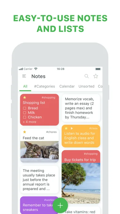 Notes: notepad and lists screenshot 1