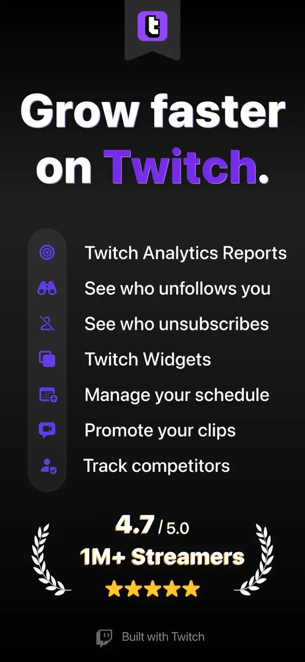 Stream Tracker for Twitch Live screenshot 1