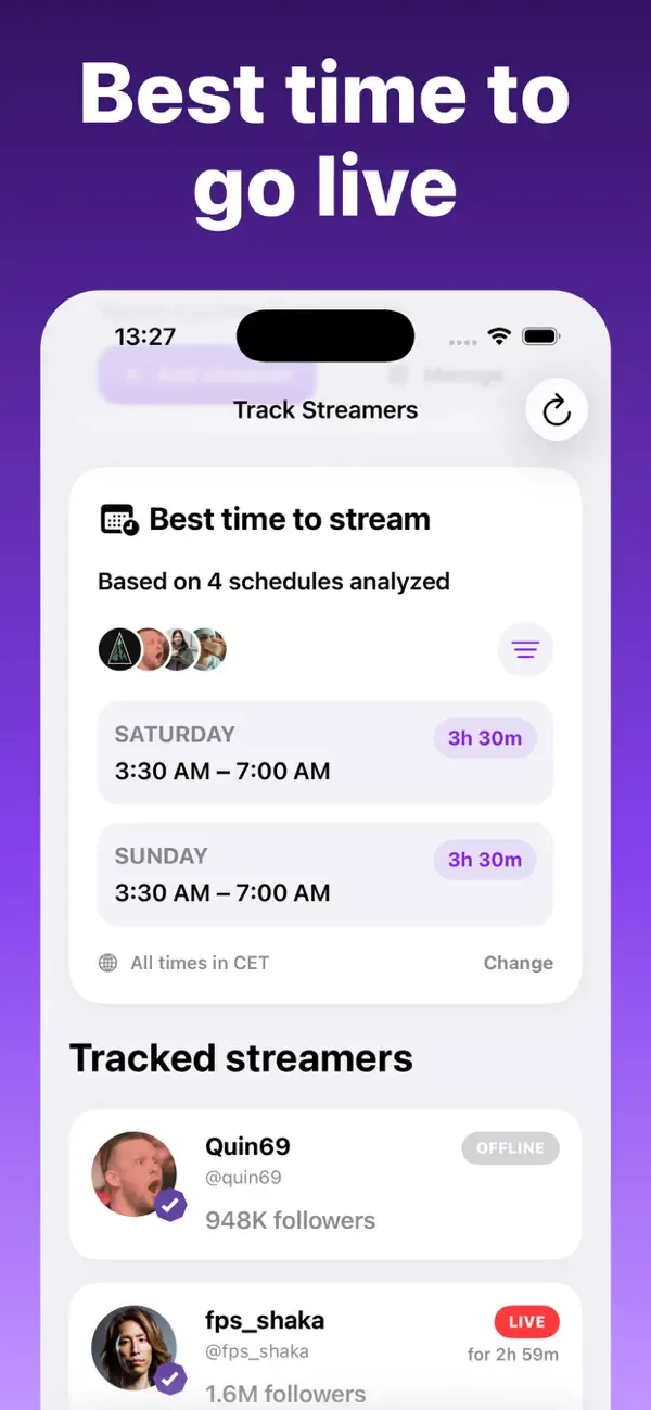 Stream Tracker for Twitch Live screenshot 5