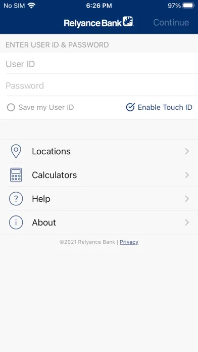 Relyance Bank screenshot 2