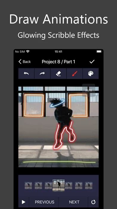 Scribble Video Editor: Neon FX screenshot 1