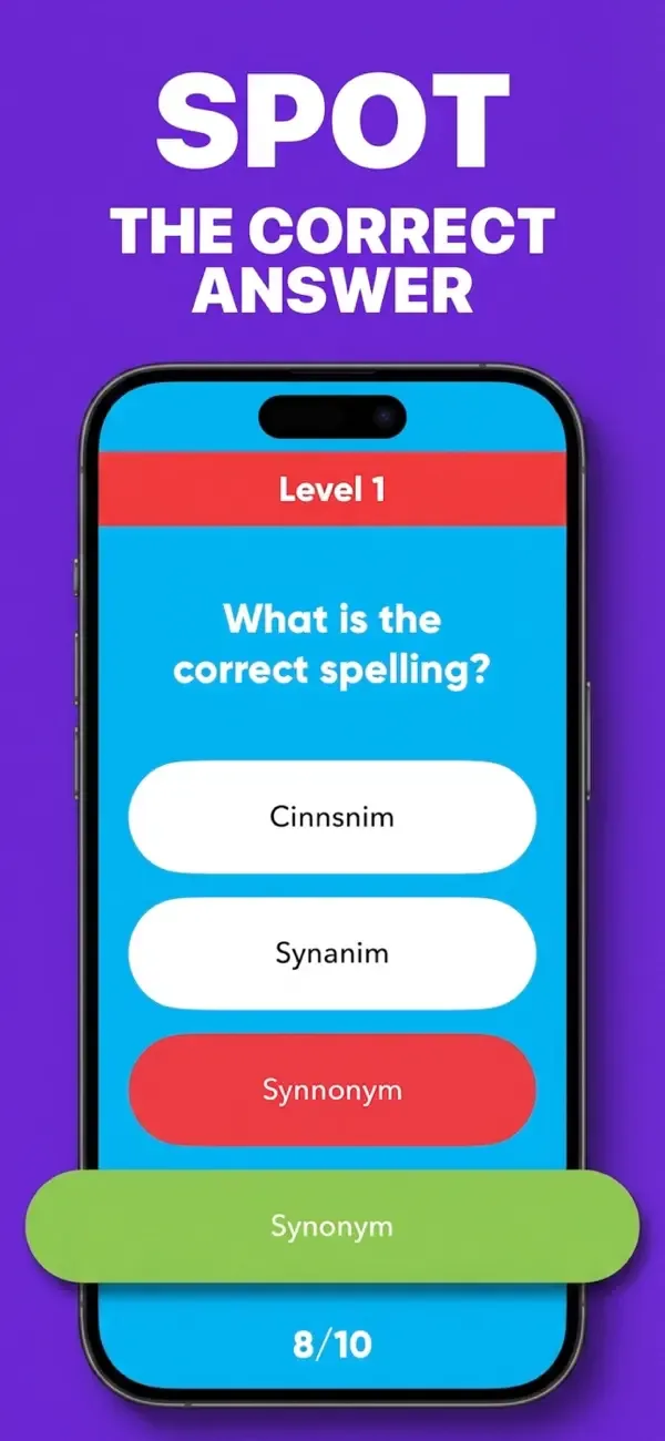 Spelling Test Quiz - Word Game screenshot 2