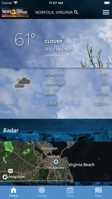 News 3's First Warning Weather screenshot 2