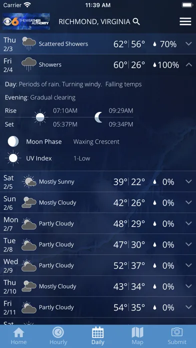 CBS 6 Richmond, Va. Weather screenshot 2