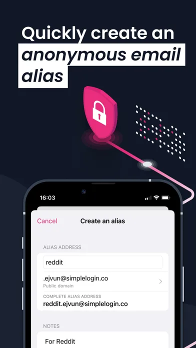 SimpleLogin - Email alias screenshot 1