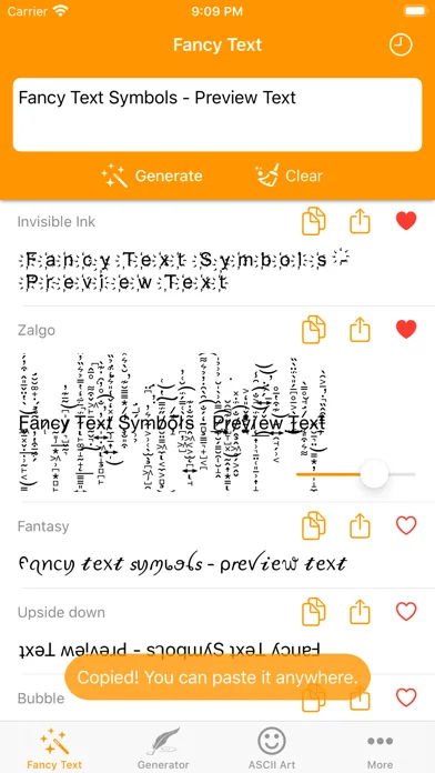 Fancy Text Symbols screenshot 1