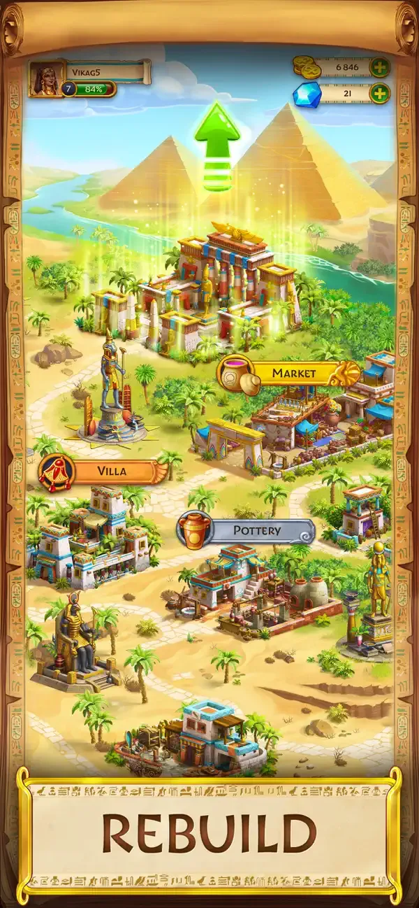 Jewels of Egypt・Match 3 Puzzle screenshot 2