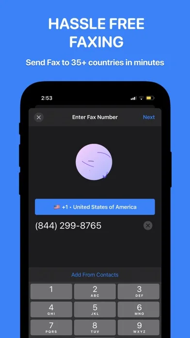 EaseFax: pay per use, send fax screenshot 4