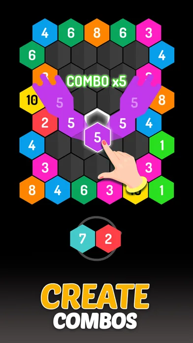 Merge Hexa™ Number Puzzle Game screenshot 3