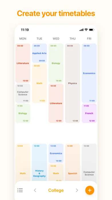 My Timetable - Quick & Simple screenshot 1