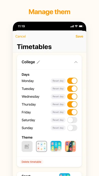 My Timetable - Quick & Simple screenshot 3