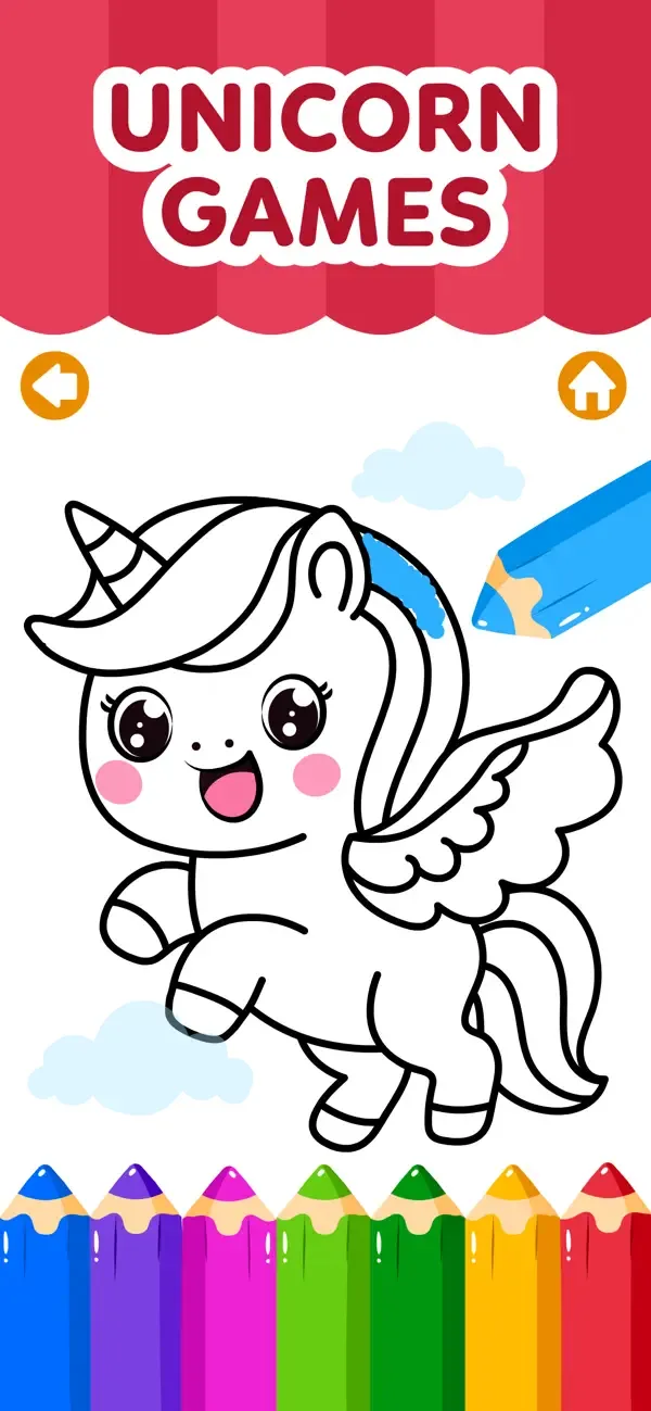 My Unicorn Coloring Club Games screenshot 1