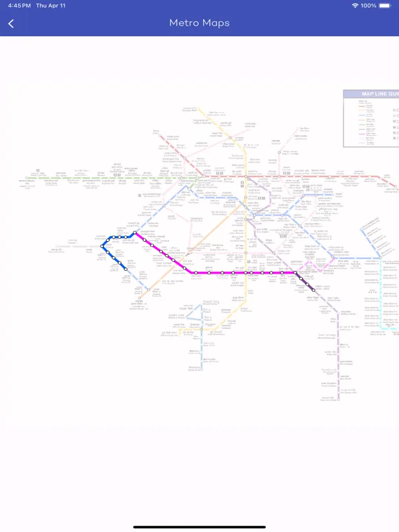 Delhi Metro Route Map and Fare screenshot 2