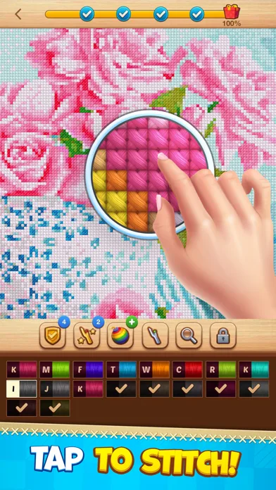 Cross-Stitch: Coloring Book screenshot 2