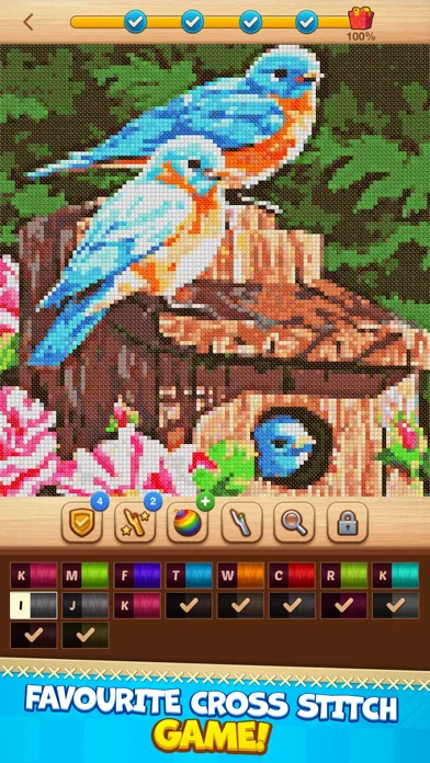 Cross-Stitch: Coloring Book screenshot 4
