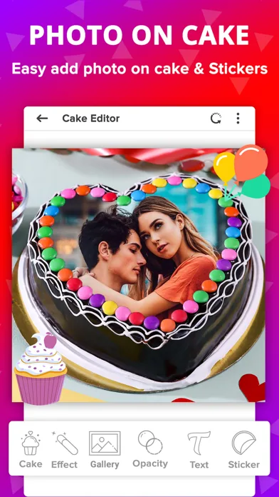 Birthday Photo Frame With Cake screenshot 1