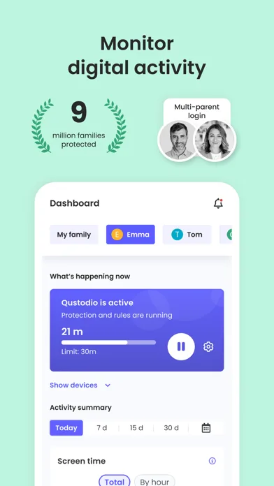 Qustodio Parental Control App screenshot 1
