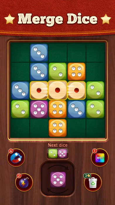 Woody Dice Merge Puzzle screenshot 1