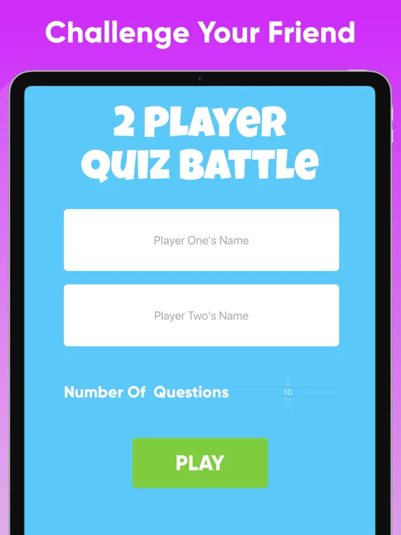 2 Player Quiz Multiplayer Game screenshot 4