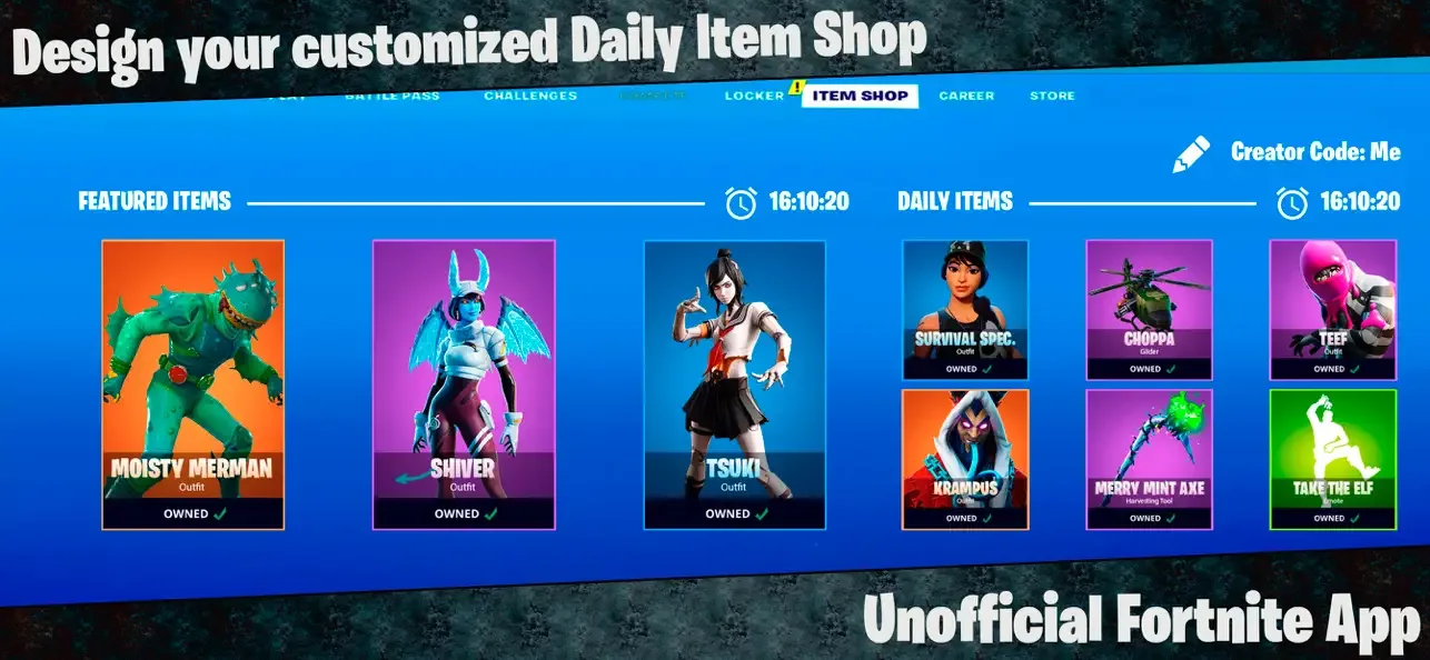 Daily Shop Maker - FortShop screenshot 1