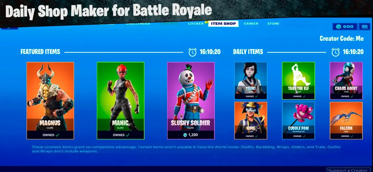Daily Shop Maker - FortShop screenshot 3