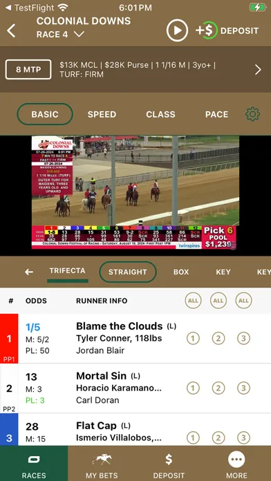 Keeneland Select Wagering screenshot 2
