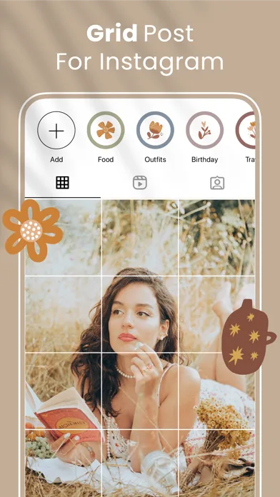 Grid layout for Instagram feed screenshot 1
