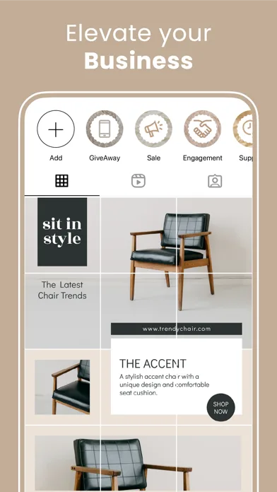Grid layout for Instagram feed screenshot 3