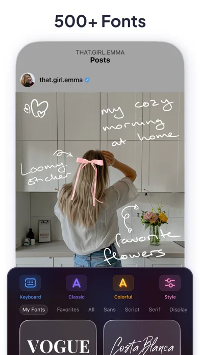 LOOMY: Story Font & Templates screenshot 1