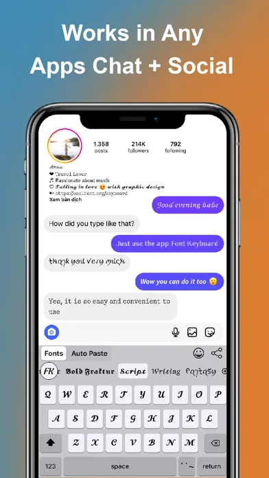 Font Keyboard - Cool Fonts screenshot 2