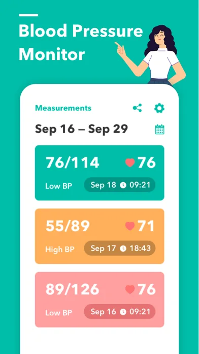 Blood Pressure App ++ screenshot 1