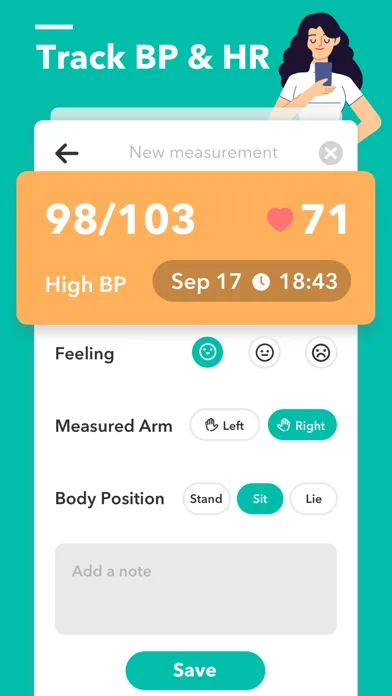 Blood Pressure App ++ screenshot 2